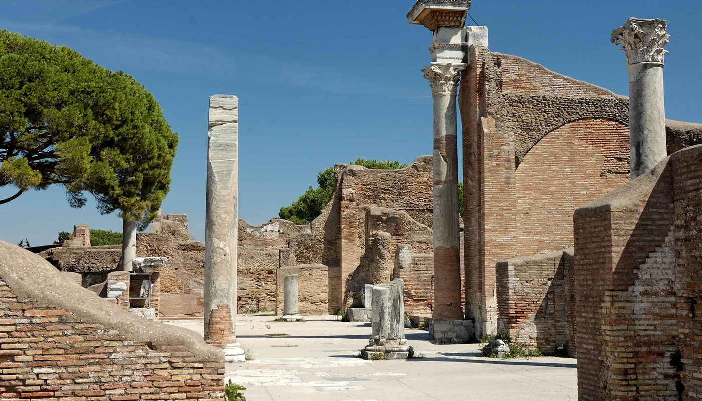 The frigidarium of the Forum Baths at Ostia Antica